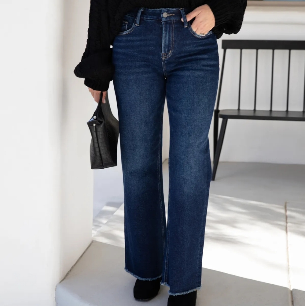 Vervet by Flying Monkey High Rise Raw Hem Cropped Jeans